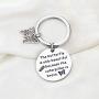 WSNANG Butterfly Gift The Butterfly is Only Beautiful Because The Caterpillar is Brave Keychain Inspirational Jewelry Encouragement Gift for Butterfly Lover Best Friend