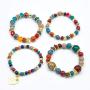 VONRU Beaded Bracelets for Women Stackable - Bohemain Style Matte Bead Stretch Bracelet with Heart Pendent for Gift Matte Bead