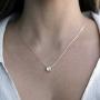 PAVOI 14K Gold Plated Swarovski Crystal Solitaire 1.5 Carat (7.3mm) CZ Dainty Choker Necklace | Gold Necklaces for Women