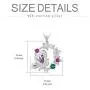RMREWY 925 Sterling Silver Butterfly Necklace Colorful Cubic Zircon Butterfly Flower Pendant Necklace Jewelry Gift for Girlfriends or Women