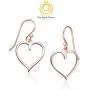 Big Apple Hoops - High Polished Genuine 925 Sterling Silver Lovely Heart Drop Dangle Earrings in 3 Color Rose, Silver or Gold Ideal Gifts for Women, Teens, Men Big Apple Hoops - High Polished Genuine 925 Sterling Silver Lovely Heart Drop Dangle Earrings in 3 Color Rose, Silver or Gold Ideal Gifts for Women, Teens, Men