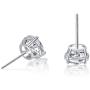 SUPRAONE 6 Pairs Stud Earrings Set, 925 Sterling Silver Hypoallergenic Round Cubic Zirconia 18K Gold Plated for Women Girls Men 3-8mm