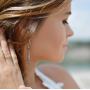 Stainless Steel Boho Hoop Earrings, Pink Stone/Nature Agate/Turquoise Beads/Circle Tassel Dangle Hoop Earrings Round Statement Earrings for Women