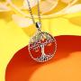Tree of Life Necklace for Women Girls, 925 Sterling Silver Pendant''Fruit of Life'' Fine Jewelry Gifts for Wife, Mum and Girlfriend