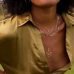 U7 Gothic Punk Jewelry Personalized Snake Necklace Pendant Chain in Platinum Gold Color, Gift for Men Women