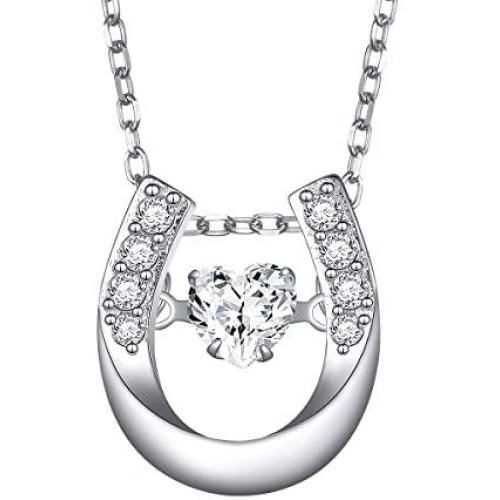 FLYOW Sterling Silver Lucky Horseshoe Love Heart Pendant Necklace Bracelet Anklets Earrings Jewelry FLYOW Sterling Silver Lucky Horseshoe Love Heart Pendant Necklace Bracelet Anklets Earrings Jewelry