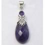 SilverStarJewel Sterling Silver Authentic Amethyst February Birthstone Pendant 4.6 cm
