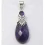SilverStarJewel Sterling Silver Authentic Amethyst February Birthstone Pendant 4.6 cm SilverStarJewel Sterling Silver Authentic Amethyst February Birthstone Pendant 4.6 cm