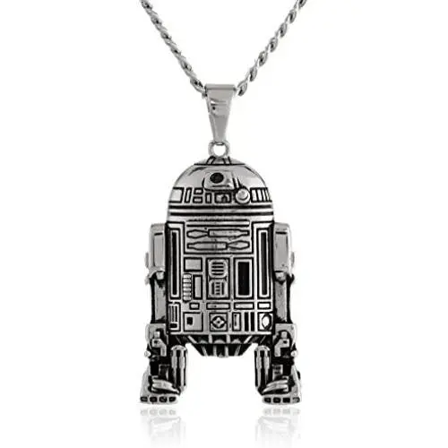 Star Wars Jewelry Unisex R2D2 Stainless Steel Chain Pendant Necklace, 24'' Star Wars Jewelry Unisex R2D2 Stainless Steel Chain Pendant Necklace, 24''