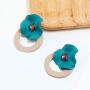 Korean Style Cute Flower Stud Earrings For Women Fashion Sweet Earrings Female Jewelry Earrings for Women Girls Drop Dangle Flower Earrings Bohemian Statement Fashion Jewelry
