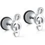 Xusamss Punk Piercing Music Earrings Stainless Steel Note Stud Earrings Xusamss Punk Piercing Music Earrings Stainless Steel Note Stud Earrings