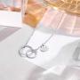 Initial Infinity Circle Necklaces for Women, 14K Gold Plated Infinity Circle Necklace for Mother Daughter Gifts Grandma Sister Best Friend Necklace Mothers Day Birthday Friendship Gifts for Women