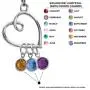 Loving Family Sterling Necklace Birthstone Charm Choice of Heart or Cross Choice of Swarovski Crystal Colors