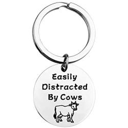 MAOFAED Funny Cow Gift Cow Lover Gift Cow Farmer Gift Easily Distracted by Cows Cows Farm Pet Pygmy Cows Gift