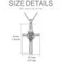 ROMANTIC WORK Owl Urn Pendant Cremation Necklace for Ashes Sterling Silver Cross Religious Jewelry Memory Gift for Women