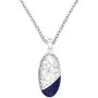 Silverly Womens .925 Sterling Silver Blue Filigree Oval Swirl Earrings Necklace Jewellery Set, 18'' Silverly Womens .925 Sterling Silver Blue Filigree Oval Swirl Earrings Necklace Jewellery Set, 18''