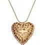 Betsey Johnson Pave Heart Pendant Slider Necklace