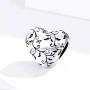 BAMOER Love Heart Bead Charms for Pandora Bracelets 925 Sterling Silver Heart Shape Charm Infinity Love Jewelry Gifts