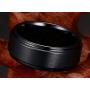 King Will Basic 8mm Black High Polish Matte Finish Tungsten Mens Wedding Ring Comfort Fit