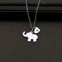 Elephant Necklace Elephant Jewelry for Girls with Initial Elephant Gifts Elephant Lover Gifts