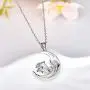 Dolphin Necklace for Women 925 Sterling Silver I Love You to The Moon and Back Necklace Dolphin Jewelry Gifts for Women Mom Wife Girls Dolphin Necklace for Women 925 Sterling Silver I Love You to The Moon and Back Necklace Dolphin Jewelry Gifts for Women Mom Wife Girls