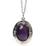 Acchen Mood Necklace Palace Gem Photo Frame Change Color Emotion Feeling Pendant Necklace Acchen Mood Necklace Palace Gem Photo Frame Change Color Emotion Feeling Pendant Necklace