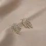 Rhinestone Chandelier Tassel Dangle Earrings Dainty Short Fringe Chain Earrings