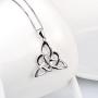 Sterling Silver Good Luck Irish Celtic Knot Love Knot Claddagh Lover Heart Shaped Pendant Necklace Bracelet