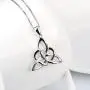 Sterling Silver Good Luck Irish Celtic Knot Love Knot Claddagh Lover Heart Shaped Pendant Necklace Bracelet