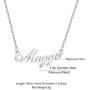 Custom4U Name Plated Necklace 18K Gold Plated Stainless Steel - Personalized Name Pendant - Name Gift Bridesmaid Birthday Jewelry Gift for Girls Women