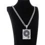 Xusamss Hip Hop DJ 18K Gold Plated Crystal Phonograph Tag Pendant Necklace with Chain Xusamss Hip Hop DJ 18K Gold Plated Crystal Phonograph Tag Pendant Necklace with Chain