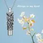 WINNICACA Cremation Jewelry Sterling Silver Hummingbird/Flower Cremation Urn Necklaces for Ashes Hummingbirds Pedant Jewelry Gifts for Women Teens Men