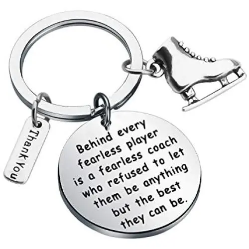 AKTAP Ice Skate Coach Gifts Figure Skating Pendant Keychain Behind Every Fearless Player is A Fearless Coach Skate Lover Gift Gift Team Sport Skater Jewelry AKTAP Ice Skate Coach Gifts Figure Skating Pendant Keychain Behind Every Fearless Player is A Fearless Coach Skate Lover Gift Gift Team Sport Skater Jewelry