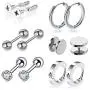 6 Pairs Stainless Steel Earrings for Mens Womens Screw Stud Earring Tiny Ball Stud Earrings Cartilage Earrings Endless Hoop Hugggie Earrings Ear Piercing Jewelry Hypoallergenic 6 Pairs Stainless Steel Earrings for Mens Womens Screw Stud Earring Tiny Ball Stud Earrings Cartilage Earrings Endless Hoop Hugggie Earrings Ear Piercing Jewelry Hypoallergenic