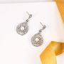 EVER FAITH Rhinestone Crystal Simulated Pearl Wedding Bride Teardrop Dangle Earrings Clear Silver-Tone