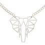 Happy Kisses Origami Elephant Necklace – Geometric Elephant Pendant – Message Card - Kids & Women