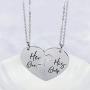 LIUANAN Inspirational Matching Heart Necklaces for Women Stainless Steel Personalized Jewelry Gift for Birthday