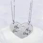 LIUANAN Inspirational Matching Heart Necklaces for Women Stainless Steel Personalized Jewelry Gift for Birthday