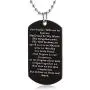 FAYERXL St Michael Necklace for Men,Personalized Black Dog Tag Necklace Gift for Men,Archangel Michael Protection Amulet Pendant Necklace Catholic Jewelry FAYERXL St Michael Necklace for Men,Personalized Black Dog Tag Necklace Gift for Men,Archangel Michael Protection Amulet Pendant Necklace Catholic Jewelry