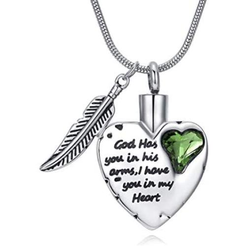 Heart Urn Necklace for Ashes Stainless Steel Cremation Jewelry for Ashes Keepsake Necklaces …