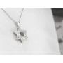 DTJEWELS 0.40 Ct D/VVS1 Diamond Beautiful Star Of David Shape Pendant Necklace 14k White Gold Finish Valentine Day Gift