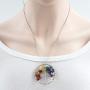 Tree of Life Gemstone Pendant Necklace 26 inch Healing Crystals Chakra Gem Stones Jewelry Women Girls Men Birthday Mothers Gifts
