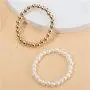 6Pcs Stackable Venetian Pearl Flat Brass Bead Ball Bracelet Set Simple Delecate Gold Beaded Stretch Bracelets Friendship Bangle Boho Stretchable Elastic Bracelet for Women Girl 6Pcs Stackable Venetian Pearl Flat Brass Bead Ball Bracelet Set Simple Delecate Gold Beaded Stretch Bracelets Friendship Bangle Boho Stretchable Elastic Bracelet for Women Girl
