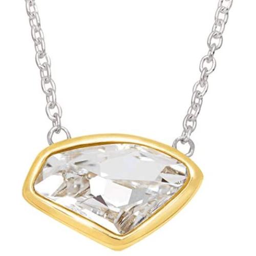 Silpada Dazzler Necklace with Crystal in Sterling Silver & Brass