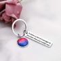 SEIRAA Bisexual Pride Keychain It Takes a Lot of Courage to Become Who you Really are Keychain Bisexual Pride LGBTQ Gifts