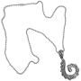 Polynesian Tribal Jewelry Spiral Koru Maori Fern Leaf Hook Fish totem Prosperity Longevity Pewter Mens Pendant Necklace Protection Amulet Wealth Money Lucky Charm Travel Talisman w Silver Ball Chain