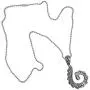 Polynesian Tribal Jewelry Spiral Koru Maori Fern Leaf Hook Fish totem Prosperity Longevity Pewter Mens Pendant Necklace Protection Amulet Wealth Money Lucky Charm Travel Talisman w Silver Ball Chain