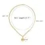 ACC PLANET Gold Coin Necklace 14K Gold Plated Medallion Coin Pendant Round Disc Charm Mothers Day Chunky Gold Pendant Necklaces for Women Gifts