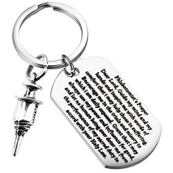 MAOFAED Phlebotomist Gifts Funny Phlebotomy Keychain Gift  for Phlebotomist Nurse Phlebotomy Technician 