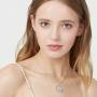 TRISHULA Wolf Necklace, 925 Sterling Silver Howling Wolf Heart Necklace with Cubic Zircon Animal Pendant Necklace Wolf Gift for Women Girls 18''+2'' (Gift Box Included)